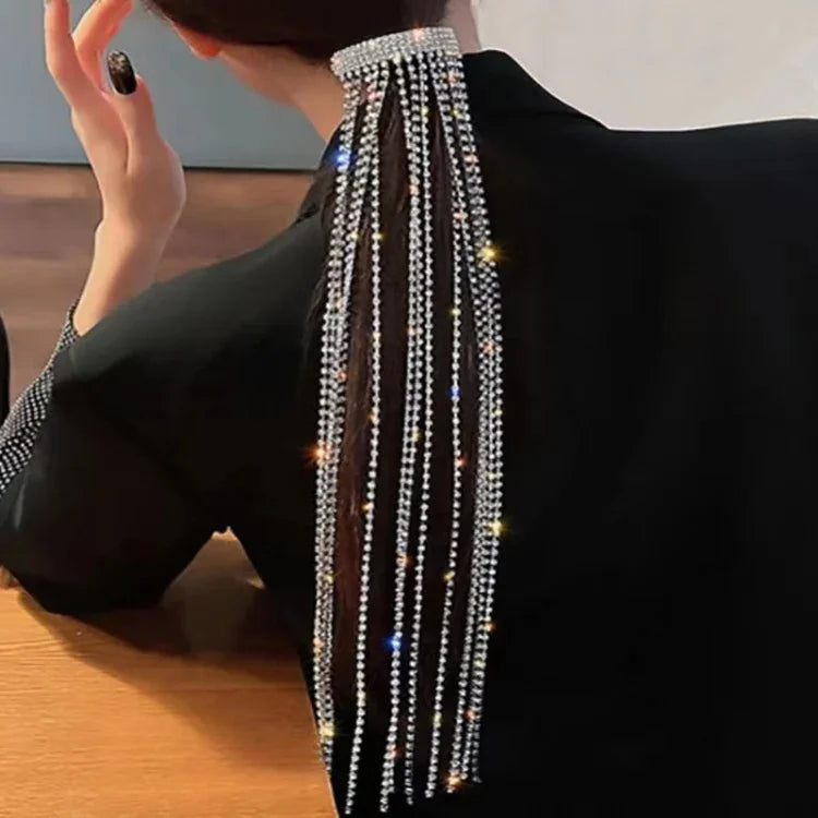 Fringe Flash Diamond Chain Hair Accessories Female Braided Hair Band, Chain Hair Band