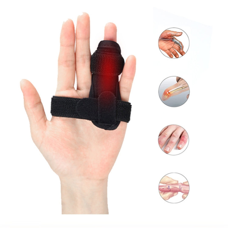 011 Finger Joint Strap Finger Dislocation Sprain Support Strap Tendon Rupture Splint, 011(Black)