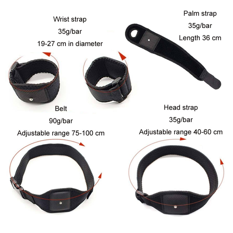 For HTC Vive Tracker VR Game Tracker Strap Accessories, Style:, Foot/Wrist Straps, Headband, Belt, Palm Straps, 2 Wristband+1 Belt
