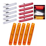 MK-224 10pcs 12-24V Truck Trailer 9LED Side Light Tail Lamp Signal Light, MK-224(Red), MK-224(Yellow), MK-224(White)