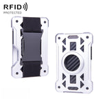 For AirTag 2nd Gen / AirTag 1st Gen Card Holder Metal Anti-Theft RFID Wallet, ak-4 A Black, ak-4 A Blue, ak-4 A  Silver, ak-4 A  Gray, ak-4 B  Black, ak-4 B Silver, ak-4 B Blue, ak-4 B Gray