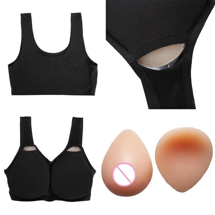 CD Crossdressing Silicone Fake Breast Vest Underwear, AA+XS 400g, A+S 500g, B+M 600g, C+L 800g, D+XL 1000g, DD+XXL 1200g, E+XXXL 1400g, EE+XXXXL 1600g