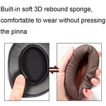 For Edifier W855BT 2pcs Headset Soft and Breathable Sponge Cover, Color: Black Protein, Black Protein, Brown Protein, Black Lambskin, Brown Lambskin, Black, Brown, Black Ice Silk, Black Net