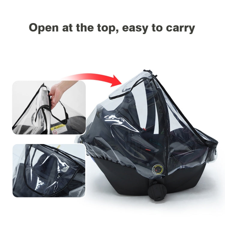 Baby Safety Seat Rain Cover Transparent EVA Stroller Baby Carriage Rain Cover, Rain Cover