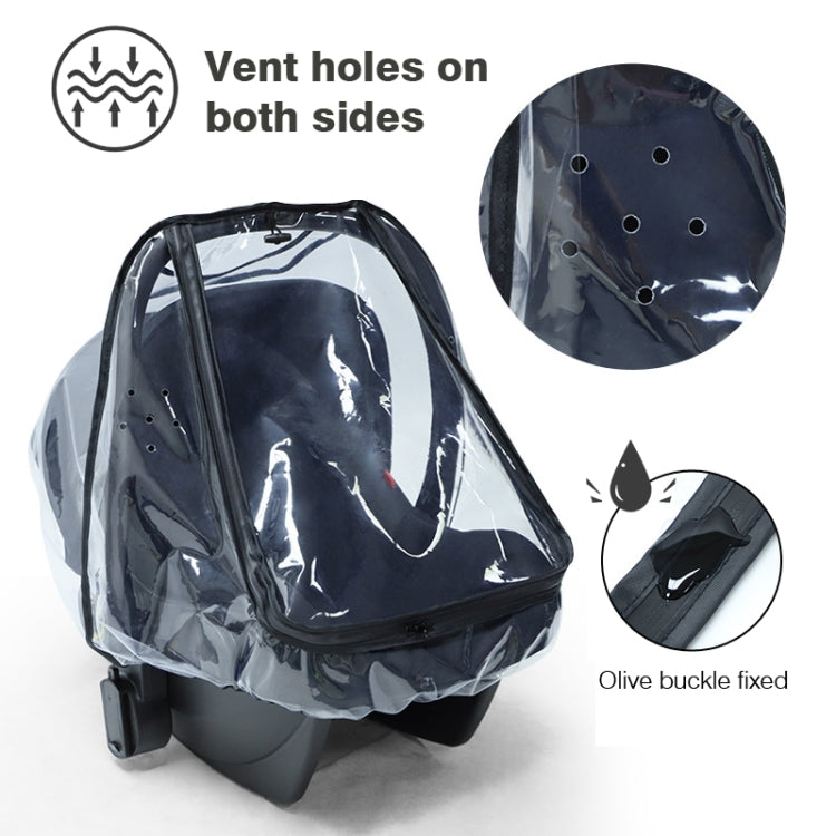 Baby Safety Seat Rain Cover Transparent EVA Stroller Baby Carriage Rain Cover, Rain Cover