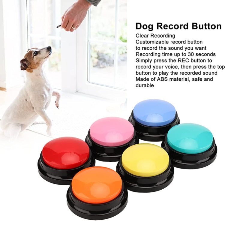 Pet Communication Button Dog Vocal Box Recording Vocalizer, Style: Recording Model, White, Dark Blue, Light Blue, Green, Purple, Red, Orange, Rose Red, Pink, Yellow, Lake Blue
