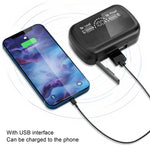 SKY10 Charging Bin Stereo Digital Display Mini Invisible Bluetooth Headset, SKY10 Black