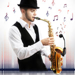 Saxophone Outdoor Performance Wireless Microphone Pickup, Saxophone Pickup