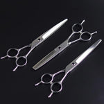 Pet Grooming Scissors Dog Cat Hair Trimming Haircutting Tools, Style:, Straight Shear, Teeth Shears