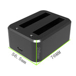 For Insta360 X3 A520 Panoramic Camera Batteries Charger Dual Charging Dock, For Insta360 X3 Dual Batteries