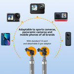 TELESIN 1.2m Carbon Fiber Monopod Selfie Stick With 1/4 Screw For Action Cameras, 1.2m