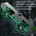 LED Luminous HIFI Stereo Computer Speakers Long Gaming Wired Audio, A39 Wired (Black)