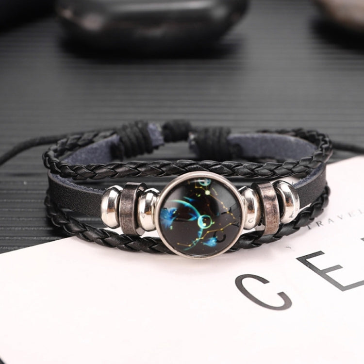Twelve Constellations Multilayer Beaded Cowhide Bracelet, Style: Virgo Ordinary, Bracelet Scorpio Luminous, Bracelet Pisces Ordinary, Bracelet Cancer Luminous, Bracelet Leo Luminous, Bracelet Virgin Luminous, Bracelet Gemini Luminous                   ...