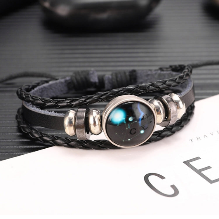 Twelve Constellations Multilayer Beaded Cowhide Bracelet, Style: Virgo Ordinary, Bracelet Scorpio Luminous, Bracelet Pisces Ordinary, Bracelet Cancer Luminous, Bracelet Leo Luminous, Bracelet Virgin Luminous, Bracelet Gemini Luminous                   ...