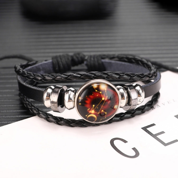 Twelve Constellations Multilayer Beaded Cowhide Bracelet, Style: Virgo Ordinary, Bracelet Scorpio Luminous, Bracelet Pisces Ordinary, Bracelet Cancer Luminous, Bracelet Leo Luminous, Bracelet Virgin Luminous, Bracelet Gemini Luminous                   ...