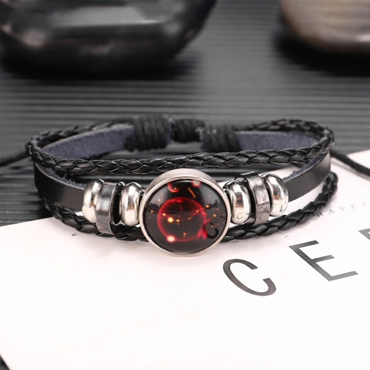 Twelve Constellations Multilayer Beaded Cowhide Bracelet, Style: Virgo Ordinary, Bracelet Scorpio Luminous, Bracelet Pisces Ordinary, Bracelet Cancer Luminous, Bracelet Leo Luminous, Bracelet Virgin Luminous, Bracelet Gemini Luminous                   ...