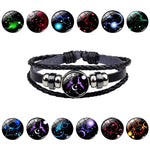 Twelve Constellations Multilayer Beaded Cowhide Bracelet, Style: Virgo Ordinary, Bracelet Scorpio Luminous, Bracelet Pisces Ordinary, Bracelet Cancer Luminous, Bracelet Leo Luminous, Bracelet Virgin Luminous, Bracelet Gemini Luminous                   ...