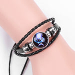 Twelve Constellations Multilayer Beaded Cowhide Bracelet, Style: Virgo Ordinary, Bracelet Scorpio Luminous, Bracelet Pisces Ordinary, Bracelet Cancer Luminous, Bracelet Leo Luminous, Bracelet Virgin Luminous, Bracelet Gemini Luminous                   ...