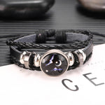 Twelve Constellations Multilayer Beaded Cowhide Bracelet, Style: Virgo Ordinary, Bracelet Scorpio Luminous, Bracelet Pisces Ordinary, Bracelet Cancer Luminous, Bracelet Leo Luminous, Bracelet Virgin Luminous, Bracelet Gemini Luminous                   ...