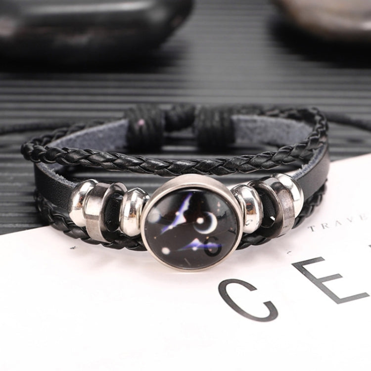 Twelve Constellations Multilayer Beaded Cowhide Bracelet, Style: Virgo Ordinary, Bracelet Scorpio Luminous, Bracelet Pisces Ordinary, Bracelet Cancer Luminous, Bracelet Leo Luminous, Bracelet Virgin Luminous, Bracelet Gemini Luminous                   ...