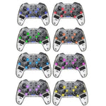 For Switch Pro Wireless Bluetooth Gamepad With LED Light Wake Up Function, Transparent With LED