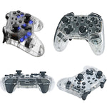 For Switch Pro Wireless Bluetooth Gamepad With LED Light Wake Up Function, Transparent With LED