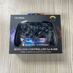 For Switch Pro Wireless Bluetooth Gamepad With LED Light Wake Up Function, Transparent With LED