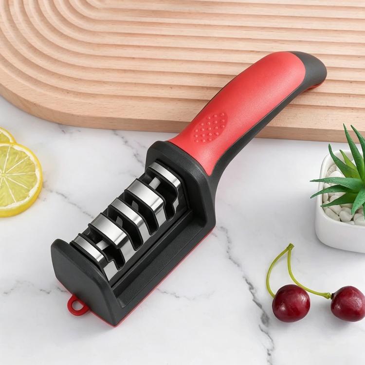 مبرد سكاكين محمول متعدد المراحل قابل للتعليق من LsCook للمطبخ، المواصفات: 3 مراحل، 3 مراحل، 4 مراحل
