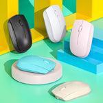 811 3 Keys Laptop Mini Wireless Mouse Portable Optical Mouse, Spec:, Double Model (Pink), Battery Version (Pink), Battery Version (Beige)