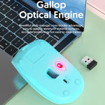 811 3 Keys Laptop Mini Wireless Mouse Portable Optical Mouse, Spec:, Double Model (Pink), Battery Version (Pink), Battery Version (Beige)