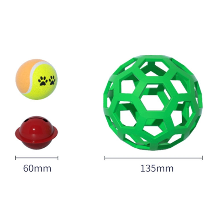 1030001 Dog Toy Hollow Ball Bite-resistant Elastic Pet Rubber Toy Balls, Spec:, Hollow, Bell, Tennis