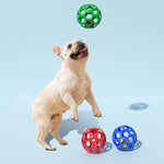 1030001 Dog Toy Hollow Ball Bite-resistant Elastic Pet Rubber Toy Balls, Spec:, Hollow, Bell, Tennis