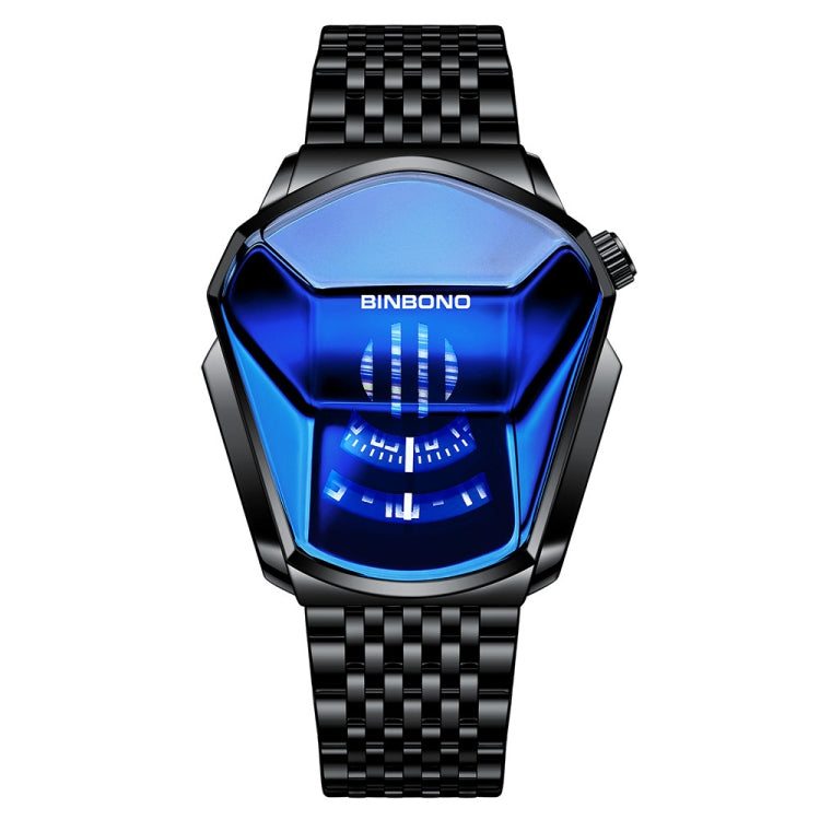 BINBOND Locomotive Concept Steel Belt Watch Men Live Black Technology Watch, Steel Belt Black Stee Blue Face, Steel Belt White Steel Blue Face, Steel Belt White Steel White Face, Steel Belt Blue Steel Blue Face, Steel Belt Full Gold-Blue Face          ...