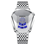 BINBOND Locomotive Concept Steel Belt Watch Men Live Black Technology Watch, Steel Belt Black Stee Blue Face, Steel Belt White Steel Blue Face, Steel Belt White Steel White Face, Steel Belt Blue Steel Blue Face, Steel Belt Full Gold-Blue Face          ...