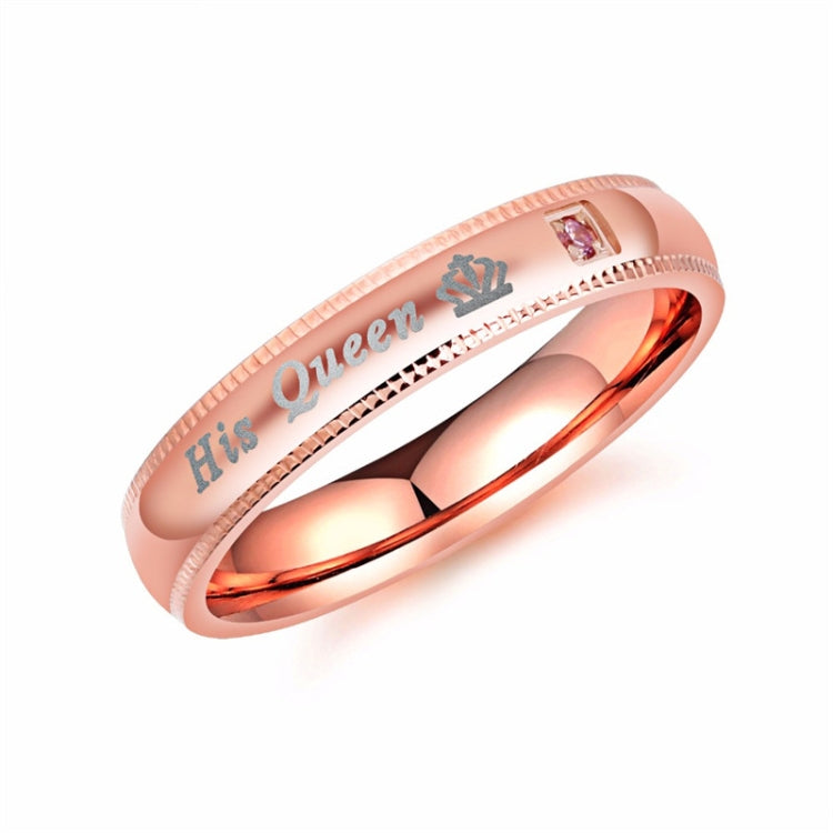 606 Couple Ring Titanium Steel Ring, Size:, Women Style 9