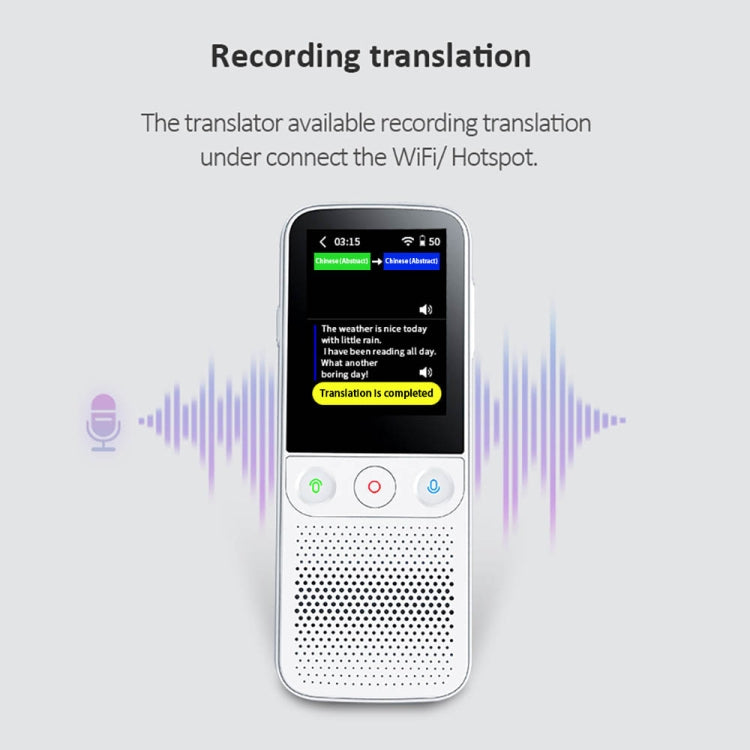 T10Pro Wifi Artificial Intelligence Photo / Recording Translating Machine Supports 138 Languages, T10Pro White, T10Pro Black