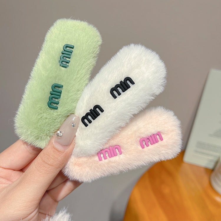 B316 2pcs Cute Woolen Knitting Hairpin Sweet and Versatile Handmade Side Clip, Beige, Cherry