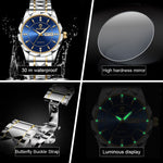 BINBONG B5552 Luminous Multifunctional Business Calendar Quartz Watch