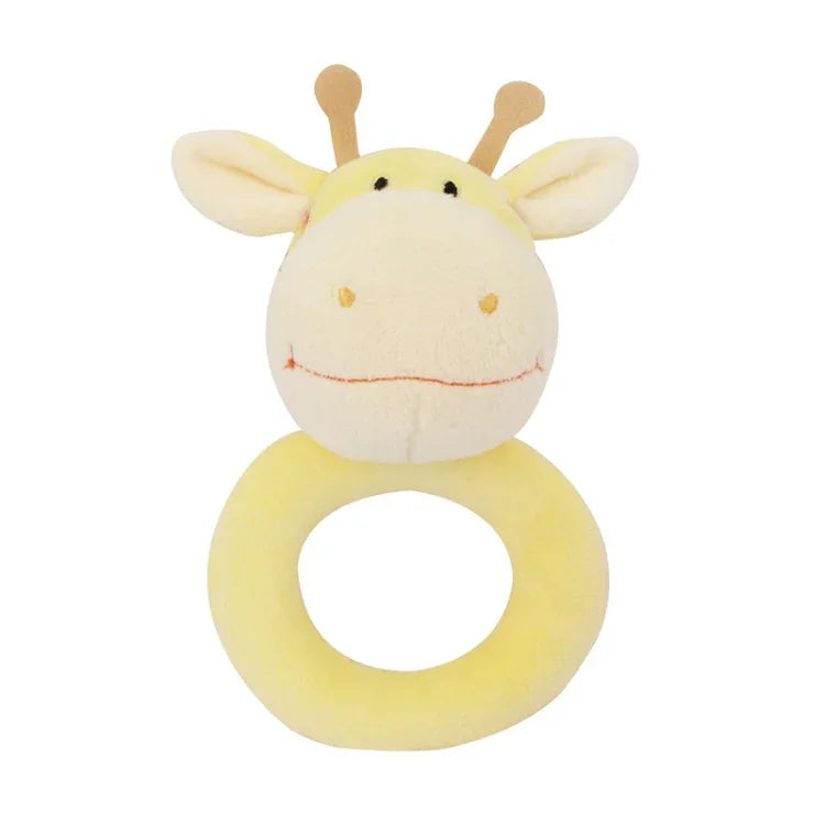 Baby Hand Rattles Toys Hand Grip Stick Newborn Soothing Toys,Style:, Giraffe, Pink Rabbit, Little Grey Elephant, Koala, Piggy, Monkey, White Rabbit, Little Red Mouse, Little Flower Elephant, Little Banana, Sleep Bear Blue Rattles                       ...