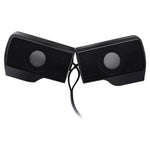 Mini Clip-On USB Stereo Speaker Soundbar for Notebook Laptop PC Desktop Tablet, Mini Clip-On