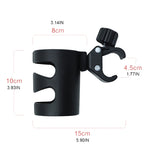 Baby Stroller Cup Holder Universal 360 Rotatable Drink Bottle Rack, Cup Holder Black