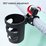 Baby Stroller Cup Holder Universal 360 Rotatable Drink Bottle Rack, Cup Holder Black