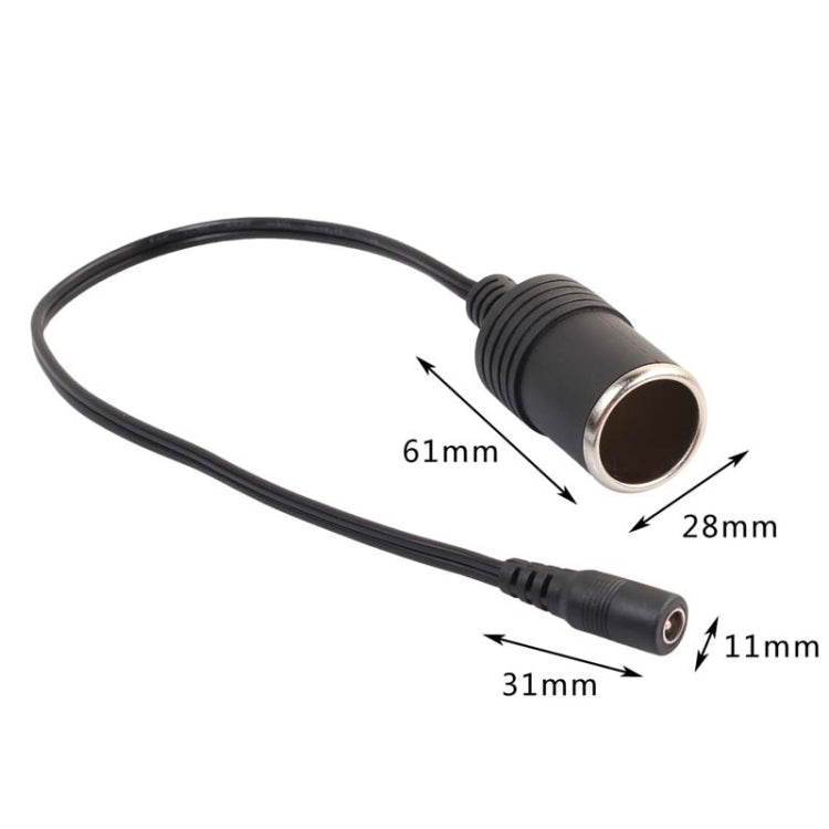DC 5.5 x 2.1 mm Plug To Cigarette Lighter Mother Seat With DC Power Cord, DC 5.5 x 2.1mm Plug