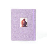 3-inch 208 Pockets Cotton Linen Photo Album Photocard Holder, Khaki, Purple, Grey, Pink, Blue