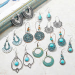 Turquoise Ethnic Style Earrings Temperament Simple Vintage Earrings, E2203-3, E2204-6, E2204-7