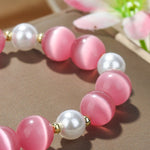 Crystal Beaded Bracelet Ladies Natural Crystal Bracelet, S2204-3 Pink Opal, S2204-2 Blue Opal, S2204-6 Orange+Butterfly, S2204-5 Pink Opal, S2203-1 Pink+Rose, S2203-2 Blue+Rose, S2203-7 Pink+Key