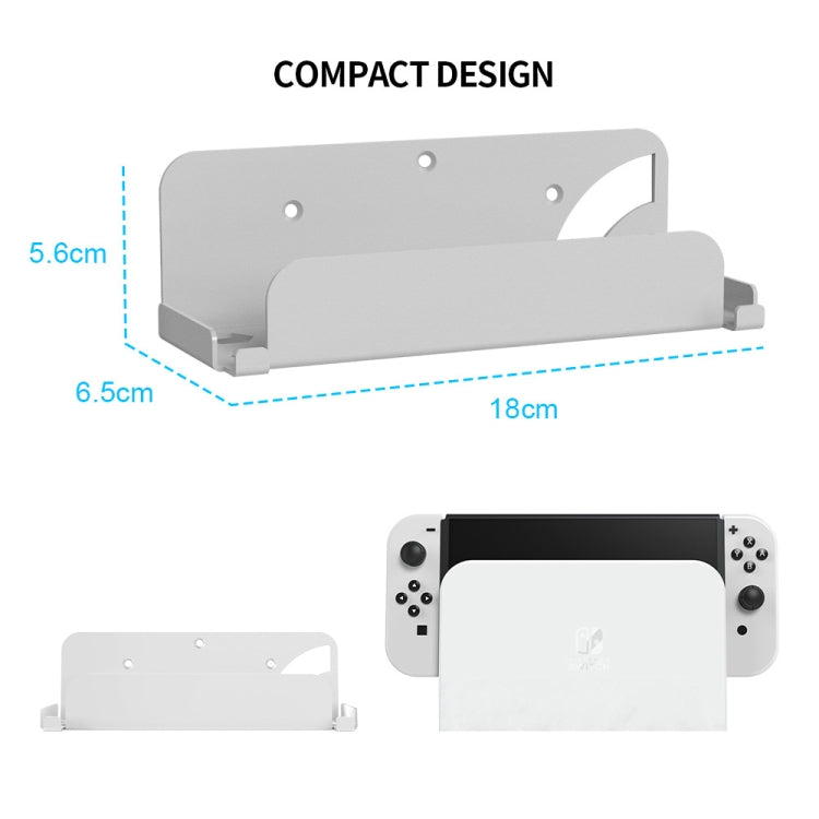 For Switch OLED Game Console JYS Wall Hanging Holder Bracket, Iron Black
