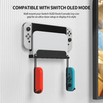 For Switch OLED Game Console JYS Wall Hanging Holder Bracket, Iron Black