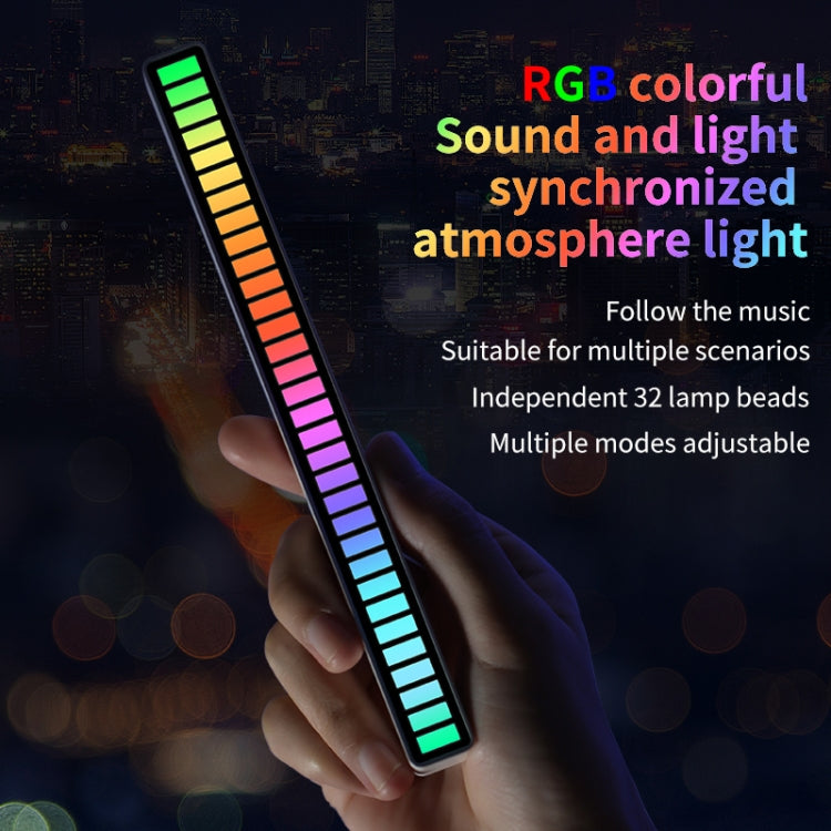 أضواء إيقاعية LED ملونة RGB تتحكم بها الصوت للاستجابة الإيقاعية، أضواء موسيقية محيطة، قابلة للشحن، قابس