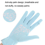 1pair Driving Sunscreen Anti-ultraviolet Thin Summer Ice Silk Dew Finger Non-slip Riding Gloves, Free Size